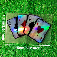 Pegatinas De Poker Reflectantes Y Láser Para Motocicleta Impermeables Adhesivas Para Tanque De Combustible Casco Y Scooter Eléctrico Vinilo Decales De Protección Solar - details 0