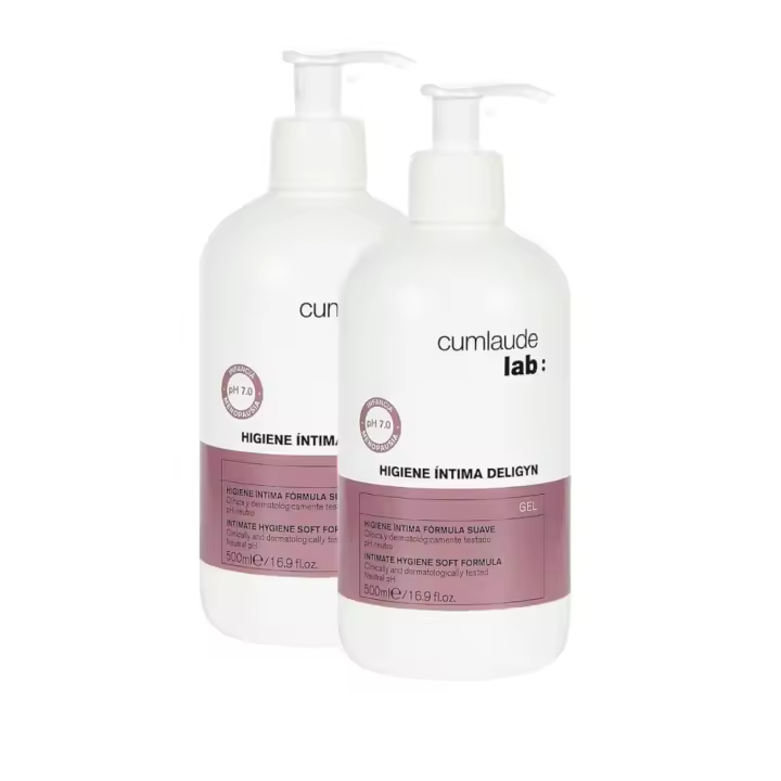 HIGIENE ÍNTIMA DELIGYN Gel de Higiene Íntima Fórmula Suave - Pack 2+1 500ml - pH Neutro, Sin Parabenos, Sin Sulfatos - Para Picor, Enrojecimiento y Escozor - Ideal para Menopausia y Pieles Sensibles - 1
