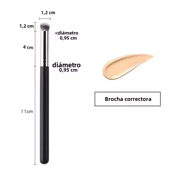 KLINA 1/3pcs Cepillos De Maquillaje Profesionales Para Base Polvo Suave Corrector Y Rubor Herramientas De Belleza Cosméticas - 1