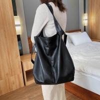 Bolso De Mano Grande Para Mujer Capacidad Grande Bolso Cruzado De Hombro Suelto Estilo Retro Casual Tote Bolsos De PU Con Lining De Poliéster - details 1