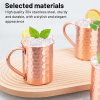 Copa De Mule Moscú De Cobre Puro 450ml 16.0oz Copa De Cerveza Y Café Duradera Para Bebidas Y Leche Vaso De Metal Puro - details 3