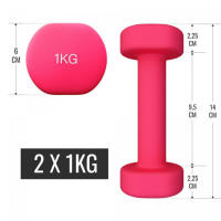 Gorilla Sports Set de mancuernas de 12 kg con estuche - details 0