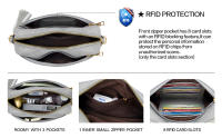 Bolso Bandolera para Mujer de 3 Compartimentos Grandes Bolso de Hombro Pequeño de Cuero PU - details 1