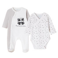 Amomi Conjunto Recién Nacido Bodi + Pijama de Terciopelo a Juego Cruzado Automático Ositos - details 0
