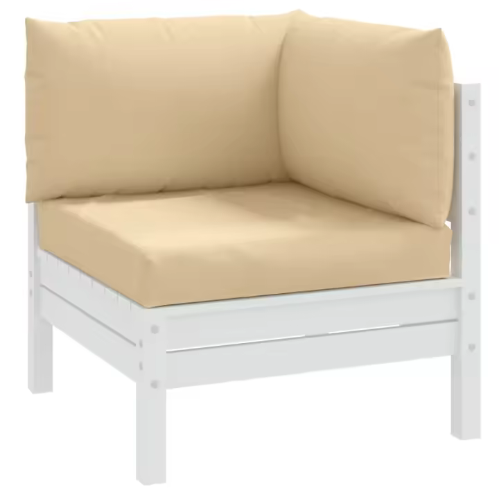 vidaXL Cojines para sofá de palets 3 uds tela beige melange - 1
