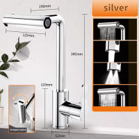 Grifo De Cocina De Acero Inoxidable Con Cabeza De Rociador De Cascada Rotación 360° Agua Caliente Y Fría Mezclador De Fregadero - details 10