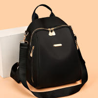 Mochila De Mujer Pequeña a Prueba De Robos Bolsa De Mano Elegante De Lona Para Ciudadano Mochila De Hombro Negro - details 5