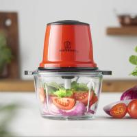 Picadora trituradora de alimentos. MisterChef Red Mini Chopper, Licuadora, Procesador de Alimentos, 3 Cuchillas de dos Niveles - Ahorro de Energía 200W con Turbo - Tazón de Vidrio con Capacidad de Alimentos de 1.5L -  Rojo Metálico - details 0