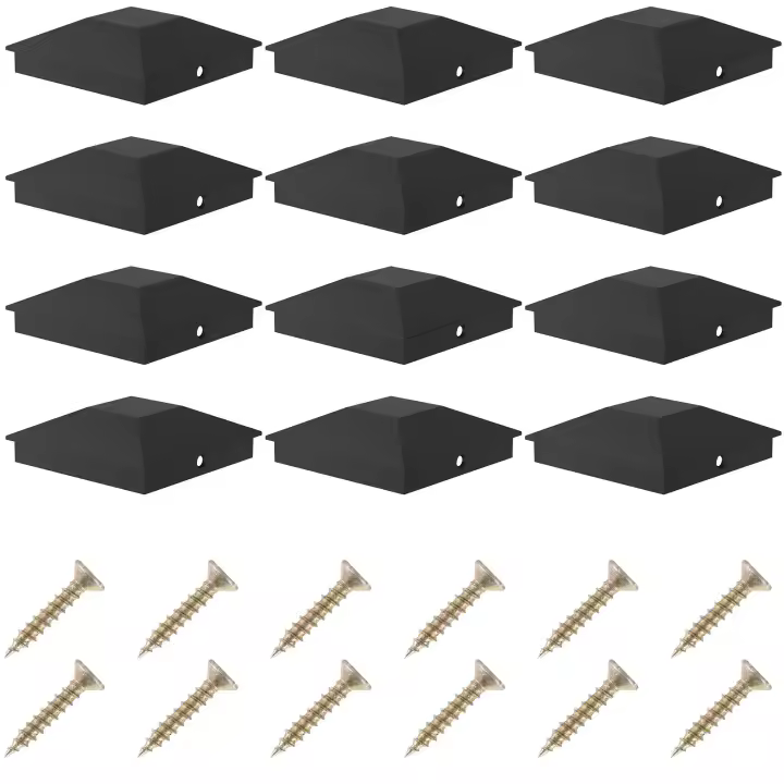 Cubiertas De Poste De Madera 12Pcs Resistente Al Calor Y Impermeable Para Proteger El Jardín Cubiertas De Pared De Jardín De Plástico Sólido - 1