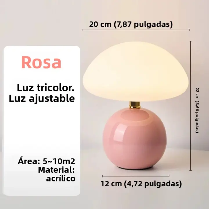 Lámpara De Mesa USB Con Ondas De Luz En Forma De Hongos En Colores Rosa Amarillo Rojo Blanco Verde Iluminación Decorativa Para Dormitorio Luz Nocturna Luz De Escritorio - 1