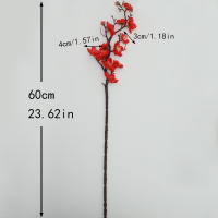 2PCS Flores Artificiales De Cerezo De Seda 60CM Para Decoración De Hogar Arreglo Floral Para Vaso Falsas Decoración De Navidad Y Boda - details 1