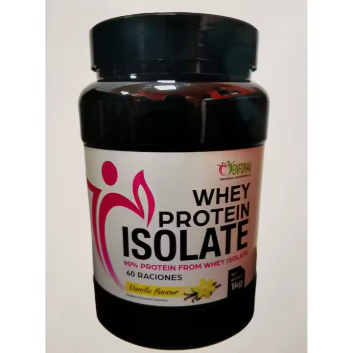 Enforma Life  Whey Protein Isolate  Batido de Proteína  Complemento Alimenticio  Pérdida Grasa Corporal  Refuerzo Masa Muscular  Leche  Proteína en Polvo  Aroma Vainilla  Bote  1kg - 1