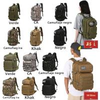 Mochila Táctica 25L/50L Con Sistema Molle Para Exteriores Adecuada Para Senderismo Camping Trekking Caza Pesca Y Gimnasio Material 600D Unisex - details 0