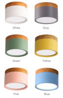 Spotlight LED De Techo Plano Iluminación Moderna Nórdica Madera Dimmer 5W 7W 9W 12W 15W Luz Interior Para Decoración De Interiores - details 4