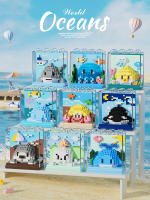 Oceanarium Juguetes Educativos De Bloques De Construcción Para Niños Modelos De Ballena Delfín Tiburón Decoraciones De Animal - details 1