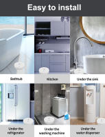 Detector De Fugas De Agua WiFi Tuya Con Alarma Sonora Inteligente 100dB Y Monitoreo En Tiempo Real Por APP Para Protección De Cocina Basamento Y Habitación De Lavandería - details 6