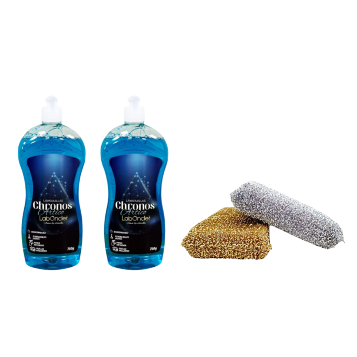 2 CHRONOS – Lavavajillas Ultra Concentrado y Espumante con Aroma de Canela Naranja o artico fresco a elegir.  ECOJIN ORIGINAL DE LABONCLER