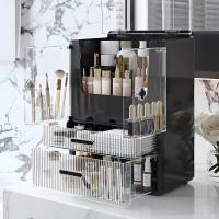 Organizador de Maquillaje Broches de Maquillaje para Baño Tocador Vanity de Maquillaje Negro - details 1