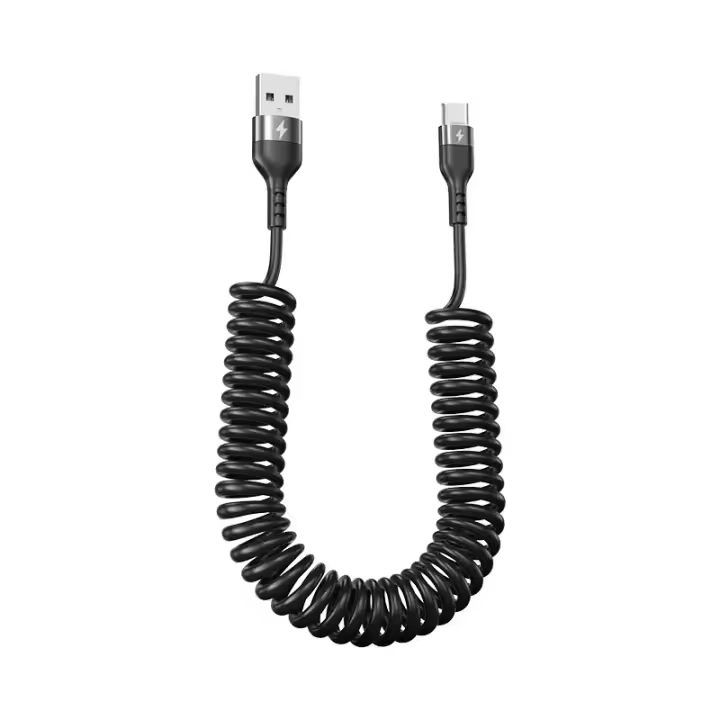 Cable De Carga Rápida 66W 5A Tipo C Telescópico Para Coche USB Para Samsung Xiaomi Redmi Cable USB C De Silicona Líquida - 1