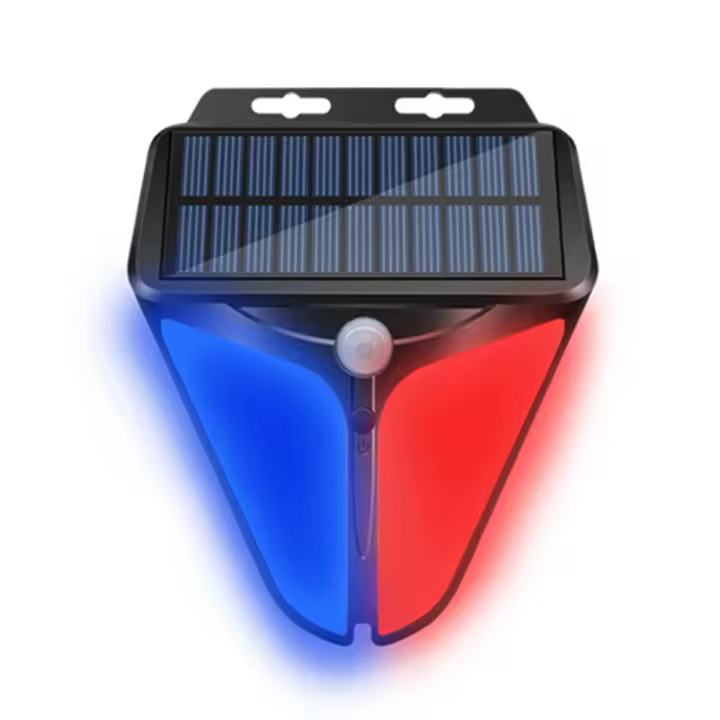 Lámpara De Alarma Con Silbato Solar Inalámbrico Exterior Impermeable Luz De Destello LED Para Emergencias Instalación Self-Contained - 1
