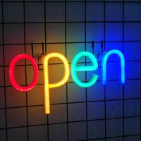 Luces Neón LED OPEN Artísticas Para Comercio Con Alimentación USB/batería Para Fiestas De Navidad Bodas Bares Cafeterías Juegos - details 5