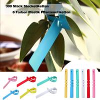 300 piezas de letreros para plantas, 2 cabezas de 20 cm, 6 colores - details 0
