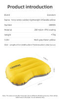 Qunature Almohada De Camping Inflable Ligera Y Cómoda Para Viajes Y Senderismo Al Aire Libre Y Avión - details 14