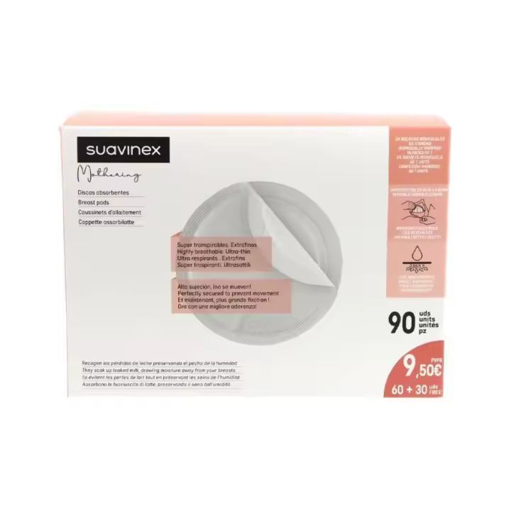 SUAVINEX DISCOS ABSORBENTES PROTEGESENOS NATURE 60+30 UDS - 1
