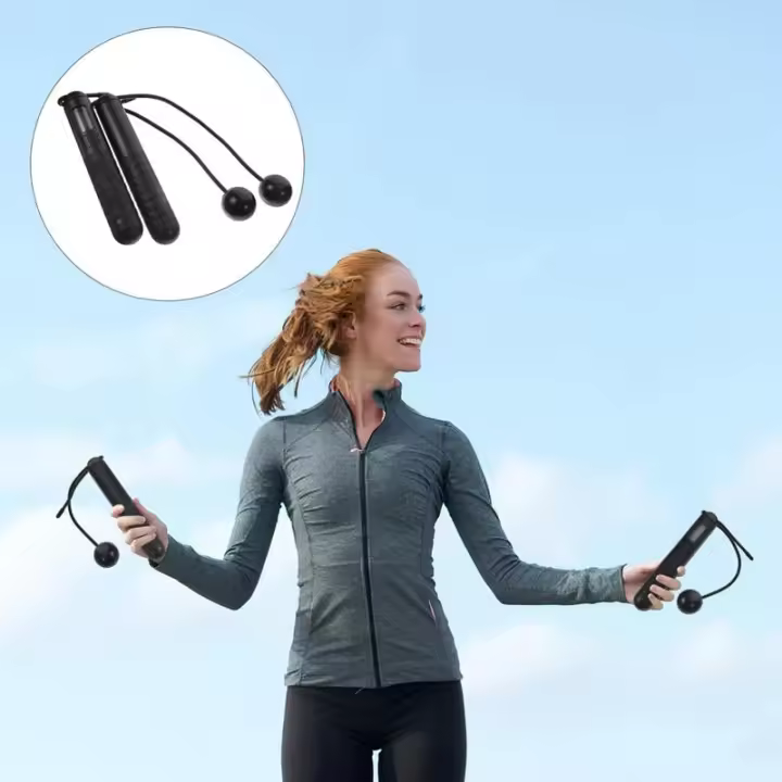 Cuerda De Saltar Con Contador De Pantalla LCD Contadora De Saltos De Fitness Equipo Deportivo De Entrenamiento PVC Cuerda De Acero Para Ejercicio - 1