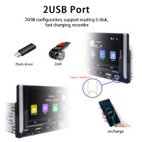 Reproductor Multimedia Inteligente Para Coche Universal 1Din Pantalla Táctil De 6.9'' Con Wireless Carplay Android Auto Navegación GPS Wifi FM Estéreo 2G RAM 64G ROM Soporte Para Control De Volante - details 1