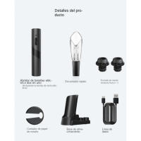 Abrebotellas Eléctrico Recargable 7 en 1 Para Vino-Profesional Kit with Soporte, Bomba de Vacío, Sacacorcos Portátil, Navaja Y 2 Tapones | Para Papá 2025 Gift, diseño Premium y Carga Rápida USB | Ideal Día del Padre y Aficionados al Vino - details 3