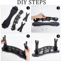 Estante De Madera Para Espada Estilo Samurai Mostrador Negro Con Características Chinas Para Katana Wakizashi Y Tanto - details 2