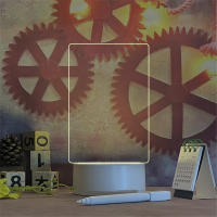 Luz Nocturna LED Transparente Y Luminosa Con USB Tablero De Mensaje Erasable Calendario Adorno De Escritorio Material Acrílico - details 8