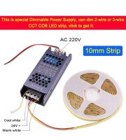 Tira De Luz LED COB CCT De 10M 624 LEDs/m Alta Densidad Flexible 5mm Luces Lineales Dimmables 3 Cables DC24V 2700K a 6500K Para Sala De Estar - details 13