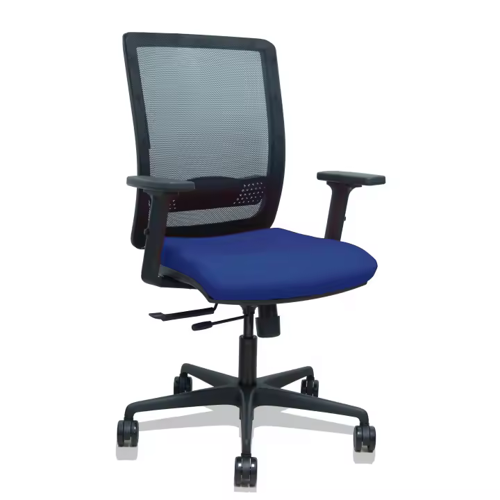 Silla Haches traslack malla negra asiento bali azul marino brazos 2D ruedas 65mm - 1