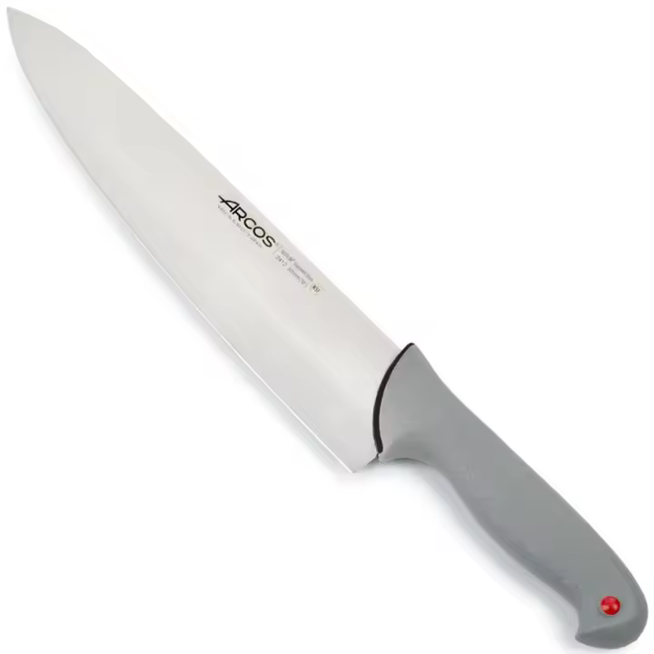 ARCOS Colour Prof - Cuchillo Cocinero (300 mm) - Hoja de Acero Inoxidable Nitrum® - Mango de Polipropileno Recubierto con Caucho Blando - Tapones de Distintos Colores de Uso - 1