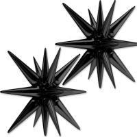 2Pcs Globos De Aleación De Hierro 22 Pulgadas Estrella De 4D Explosión De Estrella Pentagrama Para Decoración De Fiestas Navidad Cumpleaños Boda - details 4
