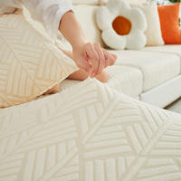 Cubierta De Sofá Con Patrón De Jacquard Rayado Estilo Capa De Ducha Versátil Todo El Año Fácil De Instalar Para Sofá L Asiento Individual Y Sofá De Dos Plazas - details 5