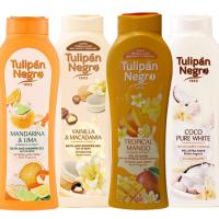 Pack de 4 geles de ducha tulipán negro: mandarina, vainilla, mango y coco. increíble aroma, hidratación para la piel, ideal para regalo. producto fabricado por briseis en españa pack de 4 geles de ducha tulipán negro – mandarina, vainilla, mango y coco. - details 0