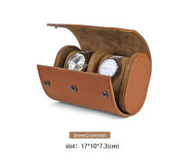 Caja De Almacenamiento Para Relojes De Lujo Vintage Portátil Organizador De Viaje Para Hombres Caja De Exhibición De Relojes De Cuero Gifting - details 9