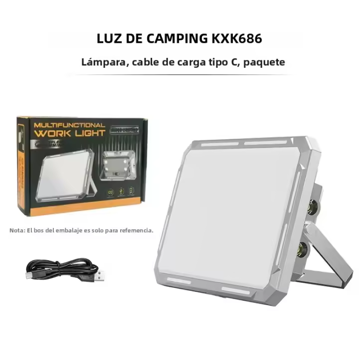 Lámpara De Camping LED Recargable Impermeable Portátil Con Luz De Búsqueda De Alta Potencia Iluminación De Emergencia Exterior Lámpara Nocturna Colgante Para Senderismo Pesca De Noche Y Uso Diario - 1