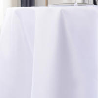 Mantel Redondo Blanco De Seda Para Bodas Y Fiestas Decoración De Mesa Hotelera Y Cumpleaños Mantel De Color Sólido Impermeable Y Antiaceite Para Comedor - details 20