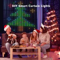 Luz De Encaje Inteligente Con 400 LEDs Control Remoto Bluetooth RGB Para Decoración De Ventanas Y Dormitorios Cambio De Color Con Música DIY - details 9