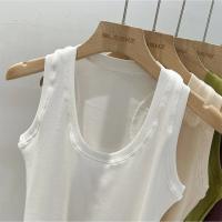 Camisola De Mujer 2025 Estilo Coreano Sólida Con Cuello Redondo Bajo Y Ribbed Basic Summmer Elasticado Slim Versátil - details 8