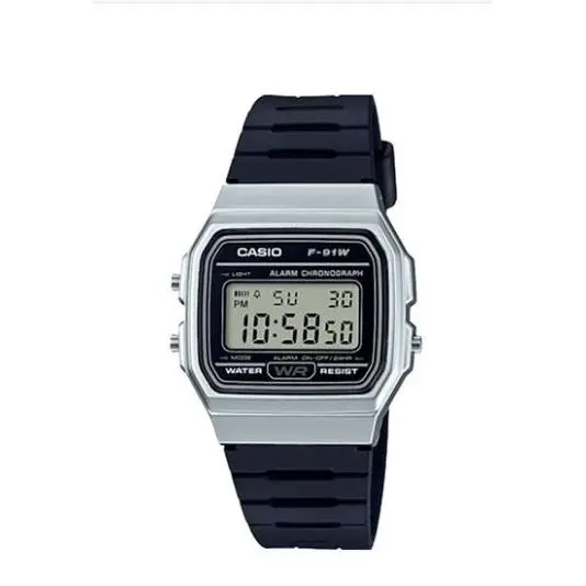 Casio F-91WM-7ADF Reloj Digital Retro, Resistente al Agua 30M, Alarma, Luz LED y Calendario Automático - 1