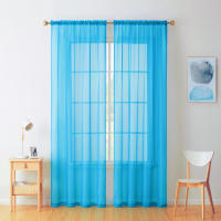 2PCS Cortinas Blancas Transparentes 2 Panel Set Con Bolso De Tubería Ventanas Modernas Para Sala De Estar/ Habitación - details 9