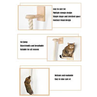 Gimnasio Para Gatos Montado En La Pared De 140cm Hecho De Sisal Poste De Rasguño Juguete Interactivo Para Gatos De Interior Muebles Para Mascotas - details 4