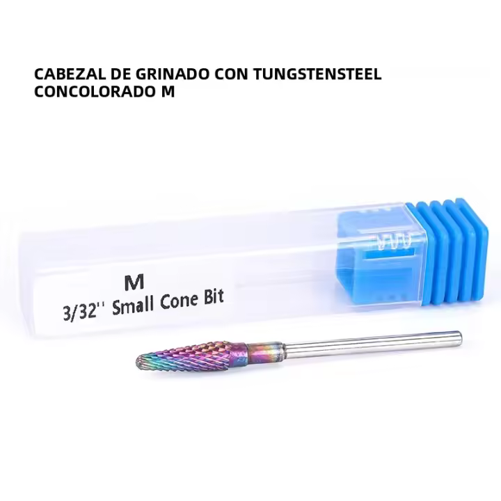 Cabeza De Pulido De Acero Tungsteno Para Quitar Cutículas Y Pretratamiento De Uñas Conjunto De Brocas Para Taladro - 1