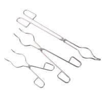 Pinzas De Crucible Profesionales En Acero Inoxidable Grueso Plomería Y Fundición Herramientas De Joyería Clip De Esterilla Cromado - details 5