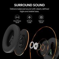 Auriculares bluetooth, auriculares inalámbricos plegables, con micrófono oculto, adecuados para teléfonos móviles, computadoras portátiles, PC， Adecuado para música, escuela, ejercicio y juegos - details 0